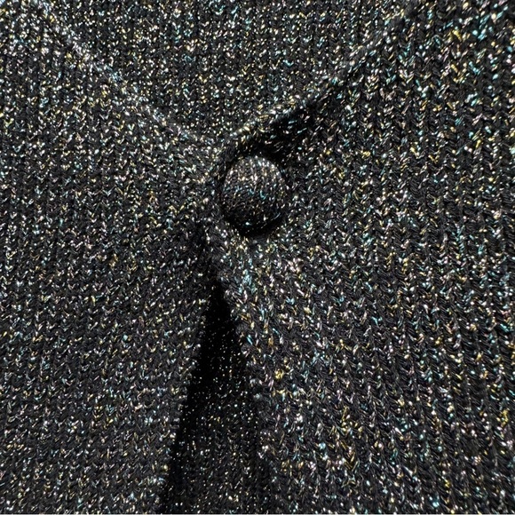 Balenciaga Black Metallic Knit Cardigan Sweater - Picture 6 of 11